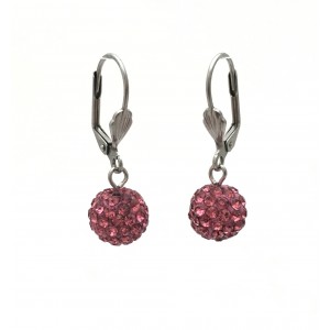 Pink shiny earrings